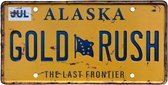 Signs-USA - Souvenir kentekenplaat nummerbord Amerika - verweerd - 30,5 x 15,3 cm - Alaska - Gold Rush