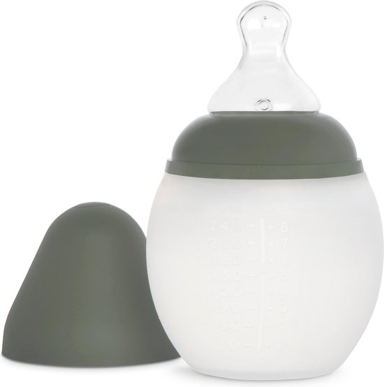 Silicone Babyfles 150 ml (05 Oz) Kaki - Elhée — afbeelding 3