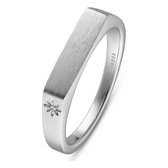 QOOQI Dames Ring 925 sterling zilver Zirconia 56 Zilver 32013645