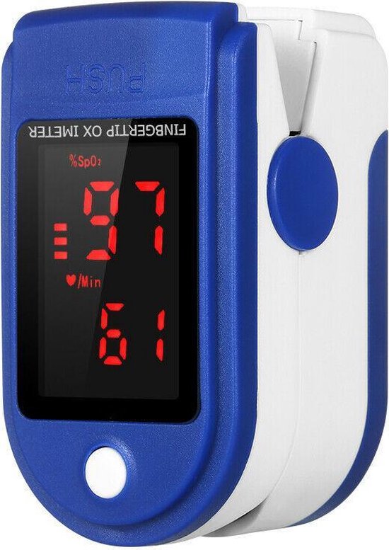 Zuurstof saturatie meter inclusief batterijen - Realtime hartslag meting - Zuurstofmeter vinger - Digitale vingertop pulse oximeter - Hartslagmeter - Medische hulpmiddel - CE + FAGG gekeurd - - Merkloos