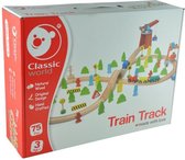 Classic World Trein Set - 75 Stukken - Hout