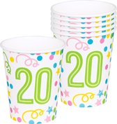 Boland Feestbekers 20 Jaar 25 Cl Karton 6 Stuks