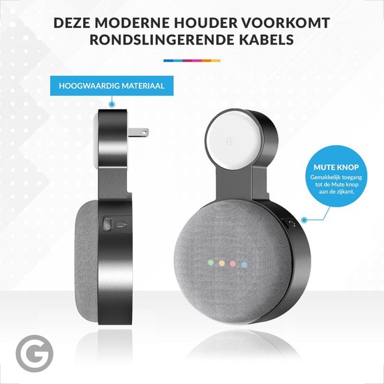 Google Home Mini Houder Wall Mount Accessoires Zwart