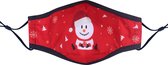 Kerst Mondkapje Rood Print - Wasbaar - 100% Katoen - Van Zeer Goede Kwaliteit Met GRATIS PM2.5 Filter - Verstellen mogelijk - Met Neusklem - Geschikt Voor Brildragers - Herbruikbaar niet-medisch mondmasker - OV - Kerst - Feestdagen - Sinterklaas