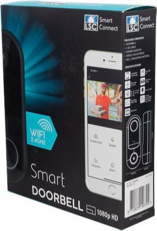 Deurbel - Smart Connect Video-Deurbel - met Camera HD - Wi-Fi -... | bol.com