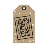 Kerst kaartjes - Happy New Year - 20 stuks - Cadeau kaartjes