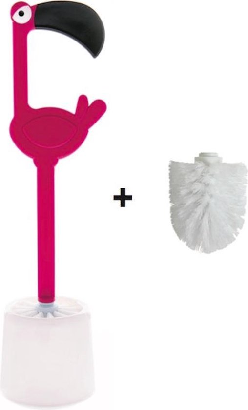 duisternis typist Ambitieus Dhink Flamingo WC borstel Grappig Toiletborstel Extra Borstel - Roze |  bol.com