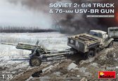 MiniArt  Soviet 2T 6x4 Truck & 76-mm USV-BR Gun + Ammo by Mig lijm