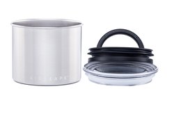 foto van M. Planetary Design - Airscape - Koffiebonen - Voorraadpotten - Vacuuum - Koffie - Staal - Geborsteld staal - 250 gram