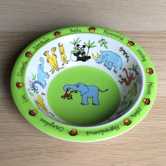 Jungle dieren kinder servies set melamine (bord + kom + bekertje + lepel) - Tyrrell Katz van Jung — afbeelding 3