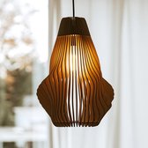Sfeervolle houten hanglamp - Woodshades - Vortex - by Creative Use of Technology