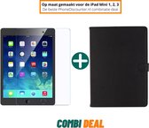 ipad mini 1 cover case | iPad Mini 1 full body cover | iPad Mini 1 stand case zwart | hoes ipad mini 1 apple | iPad Mini 1 beschermhoes + iPad Mini 1 Glas Screenprotector