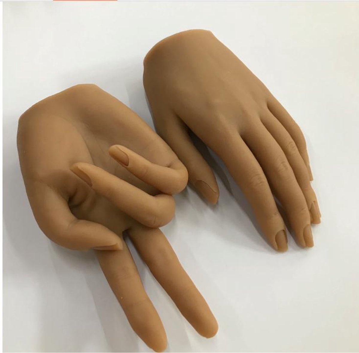 schommel mooi Gewoon Siliconen hand - Hand - Nail art - Nagel oefenhand - Hand model - Acryl  nagels - Nep... | bol.com