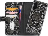 Mobilize - Samsung Galaxy S20 Hoesje - Uitneembare Gelly Wallet Case Slangen Zwart