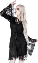 Restyle Korte jurk -S- Gothic Eyelash Lace Zwart
