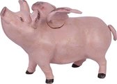 Spaarpot - Vliegend varken - Gietijzer sculptuur - 21 cm hoog