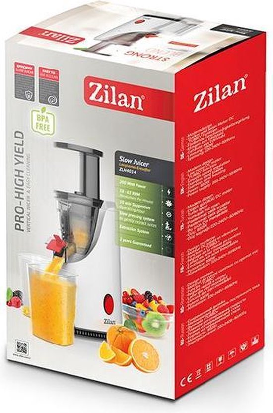 Zilan - Slowjuicer - RVS - 200 Watt - Makkelijk schoon te maken van Zilan — afbeelding 4
