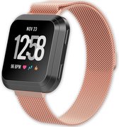 Eyzo Fitbit Versa, Versa Light en Versa 2 Band - Roestvrijstaal - Rosé Goud - Small