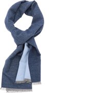 Superzachte smalle Bamboe sjaal - FanXing jeans- & lichtblauw - 30 x 200 cm - Dames en Heren cadeau - Gemakkelijk combineren - Zeer comfortabel - Niet dik en toch lekker warm - Jeukt niet - Vegan - Hypoallergeen - Duurzaam - Hele jaar lekker