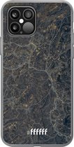 6F hoesje - geschikt voor iPhone 12 Pro - Transparant TPU Case - Golden Glitter Marble #ffffff