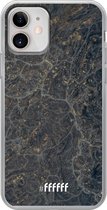 iPhone 12 Mini Hoesje Transparant TPU Case - Golden Glitter Marble #ffffff