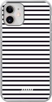 iPhone 12 Mini Hoesje Transparant TPU Case - Bretonse Streep #ffffff