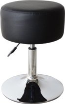 Tabouret vintage rétro - Tabouret de chaise de coiffeuse - réglable en hauteur jusqu'à 65 cm - noir