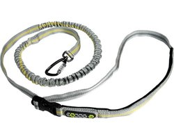 Jogging lijn Eqdog - hardloop lijn Hond - Lichtgrijs/geel