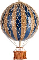 Authentic Models - Luchtballon 'Travels Light' - goud/marine blauw - diameter luchtballon 18cm