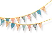 Stoffen slinger - mini vlaggenlijn - Feest Slingertje - Geboorte - Verjaardag - PARTY MINI (vlaggenlijn 3 mtr lang met 18 vlaggetjes)