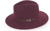 Fedora Hoed Bordeaux Rood Maat 56 Unisex Kerst Brixton Hat