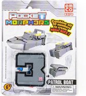 Pocket Morphers - cijfer 3 - Patrol Boat - grijs