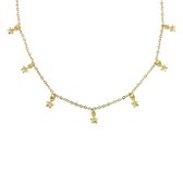 ketting 7 kleine sterretjes - goud