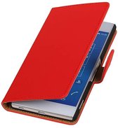 Wicked Narwal | bookstyle / book case/ wallet case Hoes voor sony Xperia Z4 Z3+ Rood