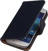 Wicked Narwal | Bark bookstyle / book case/ wallet case Hoes voor Samsung Galaxy S4 mini i9190 Donker Blauw