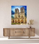 JDBOS ® Schilderen op nummer Volwassenen met frame (hout) - Notre Dame - Verven volwassenen - 40x50 cm