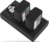 2x Newell NP-FW50 Accu Dual Pack met LCD lader