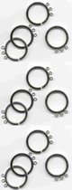 6 Metal Ring Sets - 20mm - Zilver