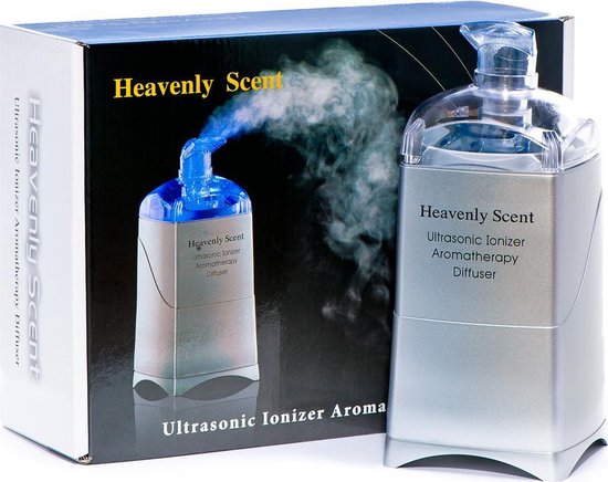 “Heavenly Scent” Aroma Diffuser, luchtbevochtiger, lucht ionisator. Programmeerbaar vanaf 50 min. om 9 uur