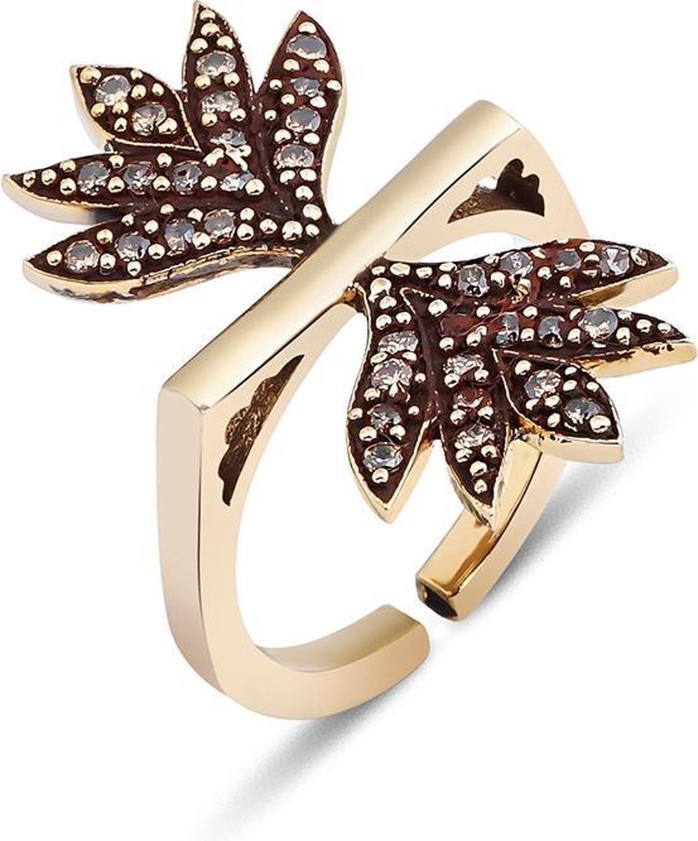BiggDesign - Dames Ring - Vlinder Ring - Brons