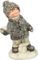 Countryfield Kerstfiguur Bridget Jongen 17 Cm Keramiek Grijs