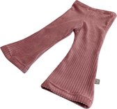 tinymoon Meisjes Broek Rib – model flared – Roze – Maat 80