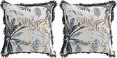 Sierkussen 45 x 45 cm Zebra - 2 Stuks