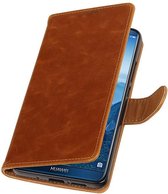 Wicked Narwal | Premium PU Leder bookstyle / book case/ wallet case voor Huawei Mate 10 Pro Bruin