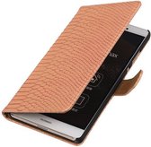 Wicked Narwal | Snake bookstyle / book case/ wallet case Hoes voor sony Xperia E4g Licht Roze