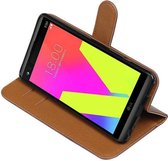 Wicked Narwal | Premium TPU PU Leder bookstyle / book case/ wallet case voor LG V20 Mocca