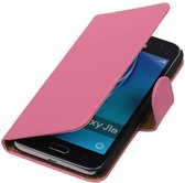 Wicked Narwal | bookstyle / book case/ wallet case Hoes voor Samsung Galaxy J1 mini (2016) J105F Roze