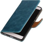 Wicked Narwal | Premium TPU PU Leder bookstyle / book case/ wallet case voor Huawei P9 Plus Blauw