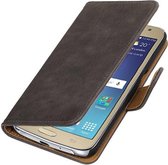 Wicked Narwal | Bark bookstyle / book case/ wallet case Hoes voor Samsung Galaxy J2 (2016 ) J210F Grijs