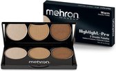 Mehron Professional Make-up Artist Highlighter Palet 3-kleuren - Warm
